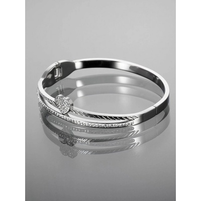 Prosperk Romantický náramek z chirurgické oceli srdce S5018