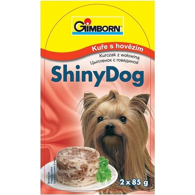 GimDog Shiny Dog kuracie + hovädzie 2 x 85 g