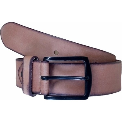 Pánský kožený pásek Pragati fashion light brown