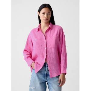 GAP Мушамена риза oversize GAP GAP | Rozov | ЖЕНИ | M