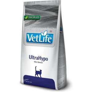 Farmina Vet Life UltraHypo - пълноценна диетична храна за котки с хиперчувствителност към определени хранителни съставки или с храносмилателни проблеми
