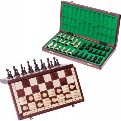 Šachy dřevěné magnetické Basic Square