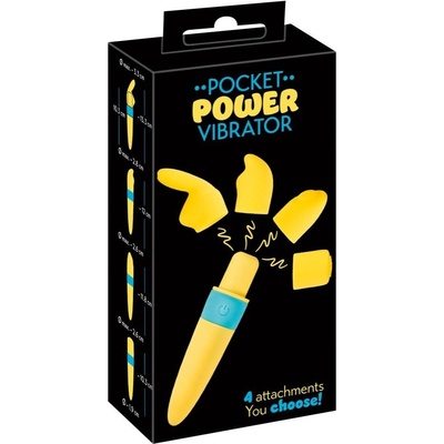 Pocket Power - cordless vibrator set - yellow 5 pieces