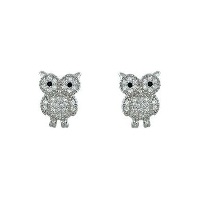 Infinitysilver stříbrné náušnice sovičky na puzetu L436918b