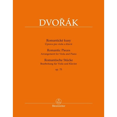 Romantické kusy op. 75 úprava pre violu a klavír od Dvořák Antonín
