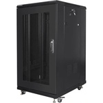 Lanberg Комуникационен шкаф LANBERG 19" 22U 600x800, Free-standing, Mesh врата, 800kg товароносимост - FF01-6822-23B (FF01-6822-23B)