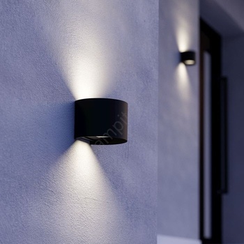 EGLO 901844 - LED външна стенна лампа CALPINO 2xLED/2, 8W/230V IP54 черна (EG901844)