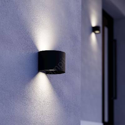 EGLO 901844 - LED външна стенна лампа CALPINO 2xLED/2, 8W/230V IP54 черна (EG901844)