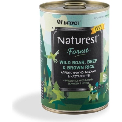 PETINTEREST Naturest Adult Forest Stories Wild Boar and Beef with Brown Rice консерва за кучета 400gr