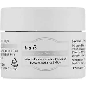 Klairs Freshly Juiced Vitamin E Mask MINI - Хидратираща маска за лице с витамин E MINI 15мл
