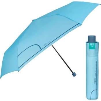 Дамски неавтоматичен Extraslim чадър Perletti Time 26296, Светлосин