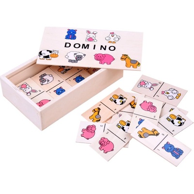 Dřevěné domino Zvířátka