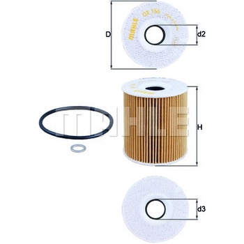 Olejový filter MAHLE ORIGINAL OX 156D (OX156D)