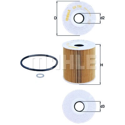 Olejový filter MAHLE ORIGINAL OX 156D (OX156D)