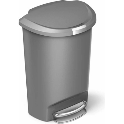 Simplehuman CW1357 Pedálový 50 l půlkulatý šedý plast