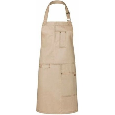 Karlowsky Gastro zástěra s laclem KY113 Beige 68x80cm