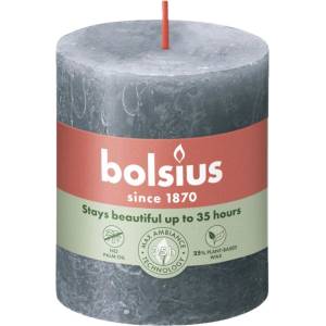 Bolsius Bolsius Polska Sprzedaż sp. z o. o. Валяк за блясък Bolsius Rustic 68×80 мм - шистово синьо (син)