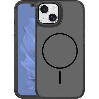 Gigapack iPhone 15 GIGAPACK Силиконов капак за телефон, пластмасов заден капак, MagSafe, черен GP-181528 (GP-181528)