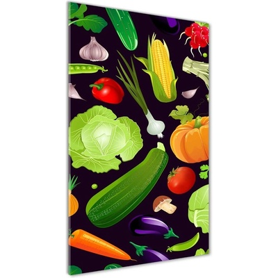 Vertikálny fotoobraz na skle Zelenina 50x100 cm