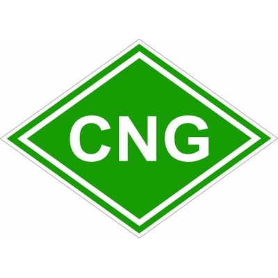 Traiva s.r.o. Samolepka - CNG Varianty: Samolepka - CNG, rozměr 145 x 85 mm, tl. 0.1 mm, Kód: 25456
