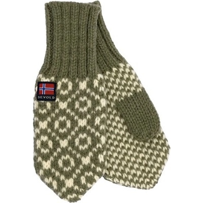 Devold Svalbard Wool mitten olive/offwhite