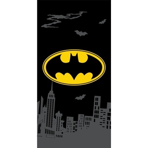 Jerry Fabrics Черна памучна детска кърпа 70x140 cm Batman "The Emblem" - Jerry Fabrics (25TW011)