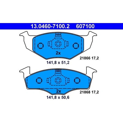 Sada brzdových destiček ATE 13.0460-7100 (AT 607100) -...