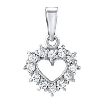 SILVEGO Strieborný prívesok so Swarovski Zirconia SILVEGOB11698s