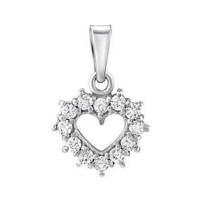 SILVEGO Strieborný prívesok so Swarovski Zirconia SILVEGOB11698s