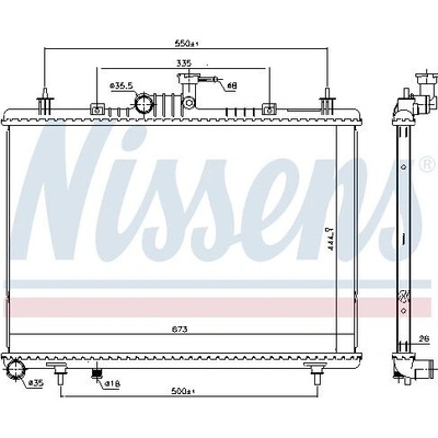 Chladič motoru NISSENS 637643