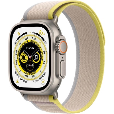 Apple Watch Ultra GPS + Cellular 49mm корпус от титан с каишка Yellow/Beige Trail Loop (MQFU3BS/A)