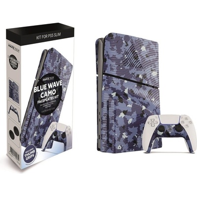 Comgad Kryt na konzoli PS5 Slim - Blue Wave Camo Faceplates Kit – Zboží Mobilmania