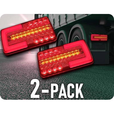 KAMAR LED zadní světlo 12/24V, 4 funkce/2-pack! [L2301] – Zboží Mobilmania