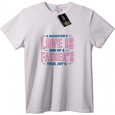 NOONEBRAND Тениска Дъщерина любов - Бащина радост - 7XL, White