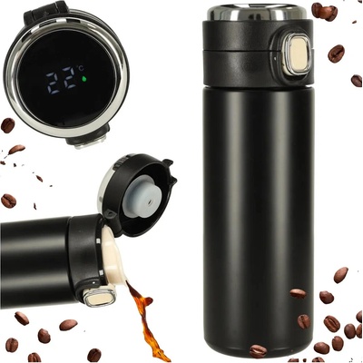 Inka Termoska s náustkem teploměr LED černá 420 ml