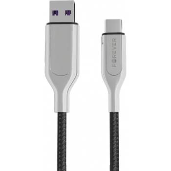 Forever Кабел Forever - Ultra Fast, USB-A/USB-C, 1 m, черен (GSM045672)