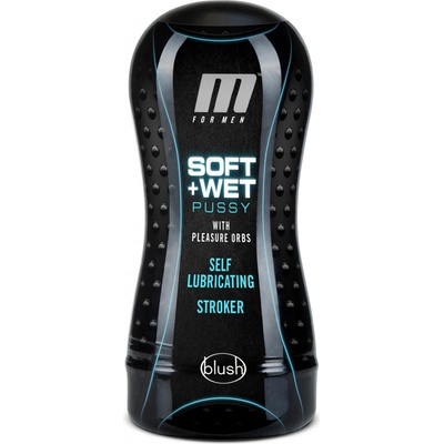 Blush M for Men Soft+Wet Pussy Self Lubricating Stroker with Pleasure Orbs