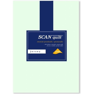 SCANquilt napínací prostěradlo jersey Elastic lycra mentolové 160x200x30