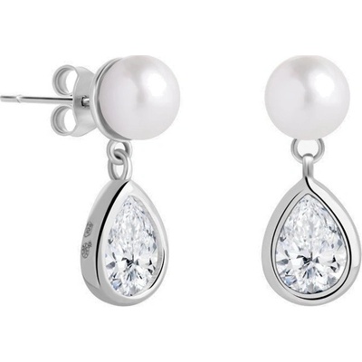 Preciosa elegantní stříbrné s pravou perlou Pure Pearl 5337 00