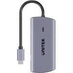 Unitek D1113CGY01 USB хъб 2xUSB-C към HDMI/RJ-45 100W (D1113CGY01)