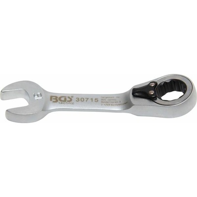 BGS technic Očkoplochý klíč 15 mm s ráčnou, extra krátký BGS 30715