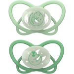 NIP Силиконови залъгалки NIP Green - Нощни, 16-32 м, 2 броя, зелен (34000821316263) - baby