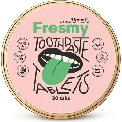 Fresmy Siberian Fir & Activated Charcoal v tabletách 30 ks