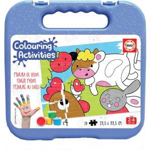 Educa Пъзел за оцветяване Educa - Животни, 20 части (EDU18209)