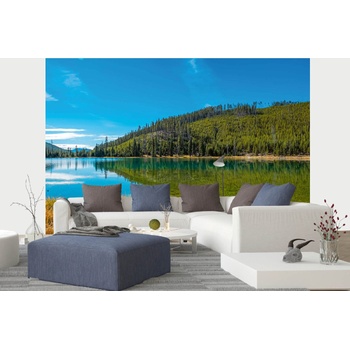 DIMEX ART s. r. o Самозалепваща се флизелинова фототапета езеро в йелоустоун 375 x 250 см