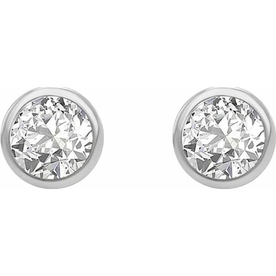 Eppi Bezel náušnice s bielymi topásmi Sontre E36240