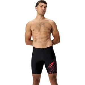 Speedo Men's Medium Long Jam Jammers - Ant/Rish Red