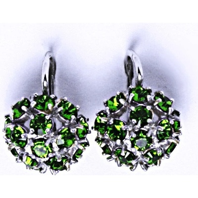 Čištín půlkoule s krystalem Swarovski Fern Green NK 1337