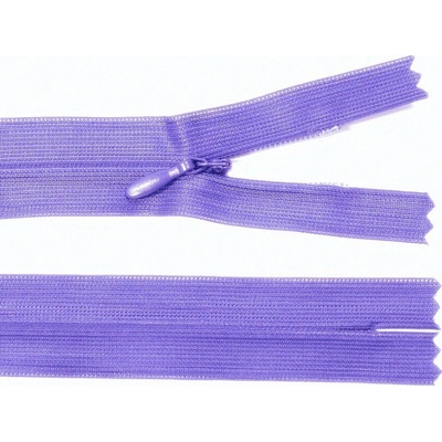 Spirálový zip no.3 skrytý nerozepínací 30cm - více barev color: 571 fialová
