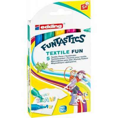 Edding 17 popisovač na textil pro děti FUNTASTICS 5 ks sada